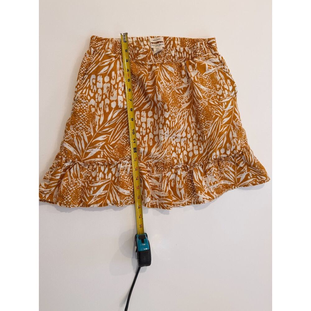 Christian Siriano New York 100% Linen Ruffle Mini Skirt – Women's M - Picture 9 of 9